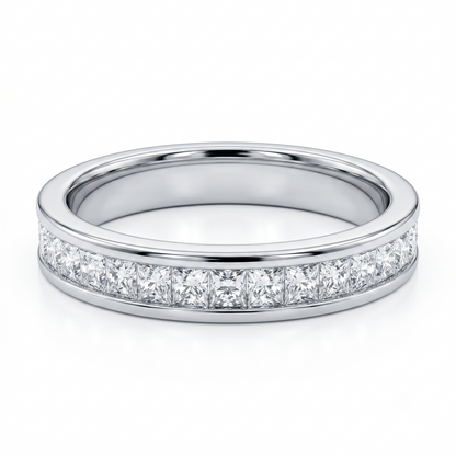 0.250Ct Princess Cut Lab Grown Diamond Wedding Band