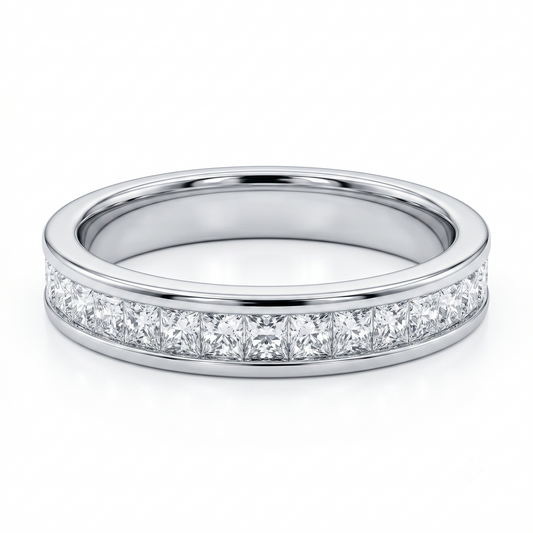 best wedding band for princess cut engagement ring​


