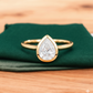Pear Bezel Diamond Ring 1.25ct – 14K Gold Engagement & Bridal Ring