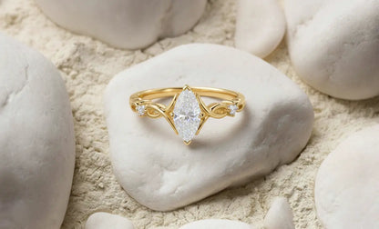 0.536 Ct Marquise Cut Lab Diamond Ring – Engagement Jewelry