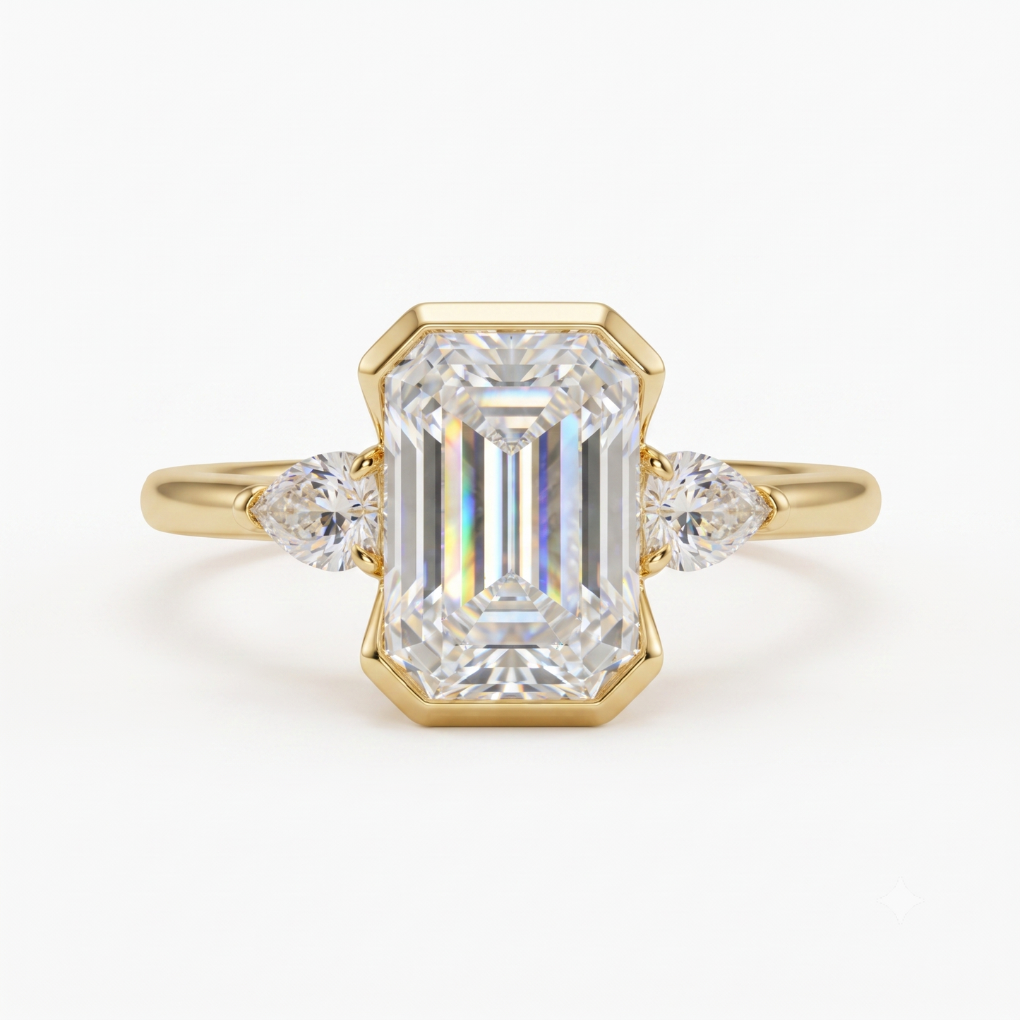 2 CT Emerald Cut Lab-Grown Engagement Ring