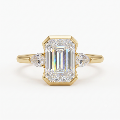 2 CT Emerald Cut Lab-Grown Engagement Ring
