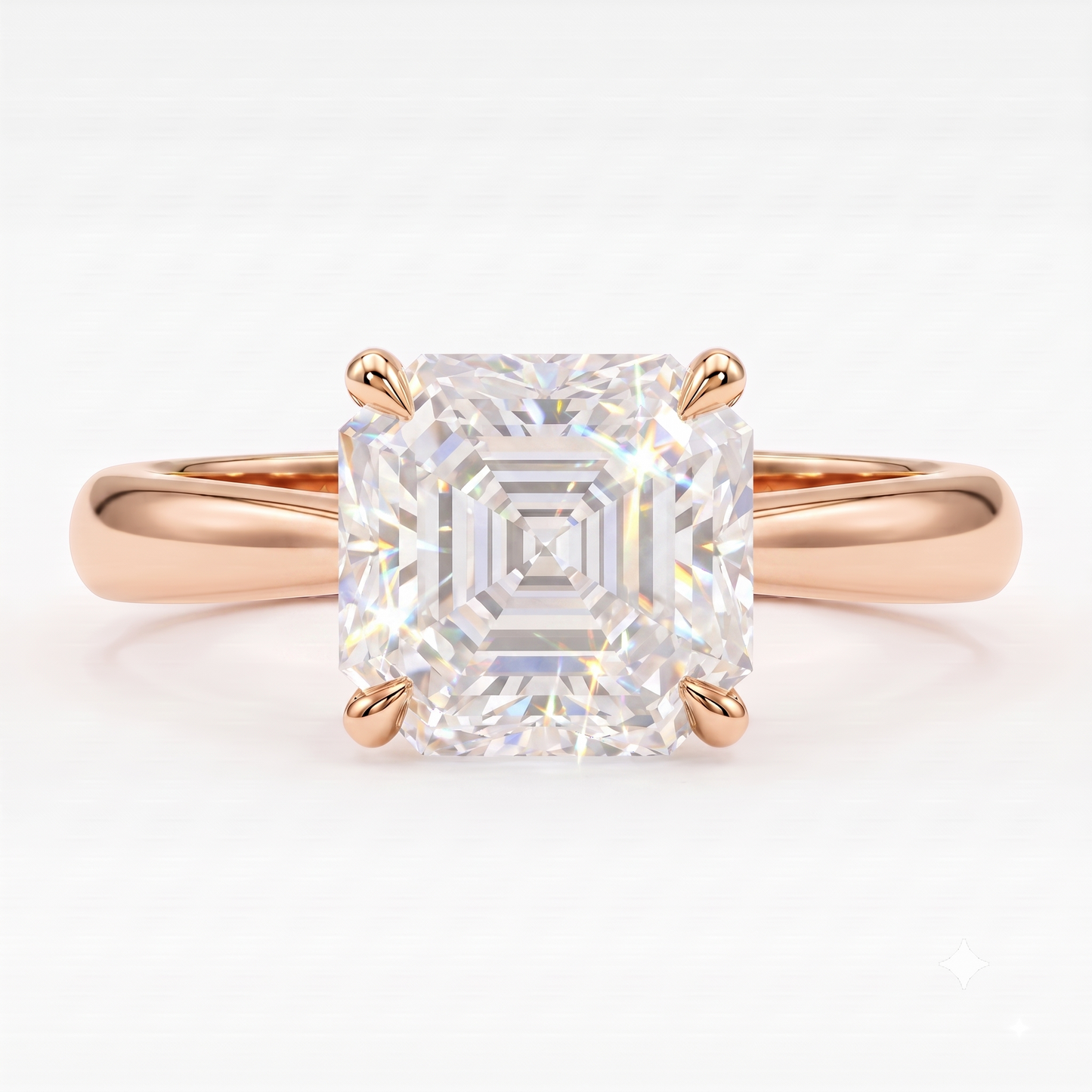 asscher cut wedding rings​

