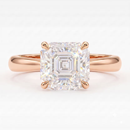 asscher cut wedding rings​

