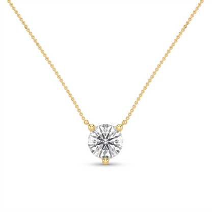 2.00ct Round Cut Classic Solitaire Lab Grown Diamond Pendant Necklace