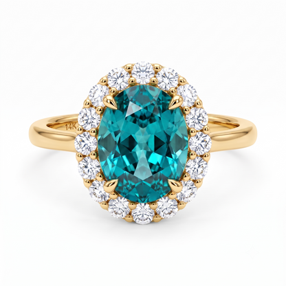 3.30 TCW Oval Cut Lab Grown Diamond Engagement Ring