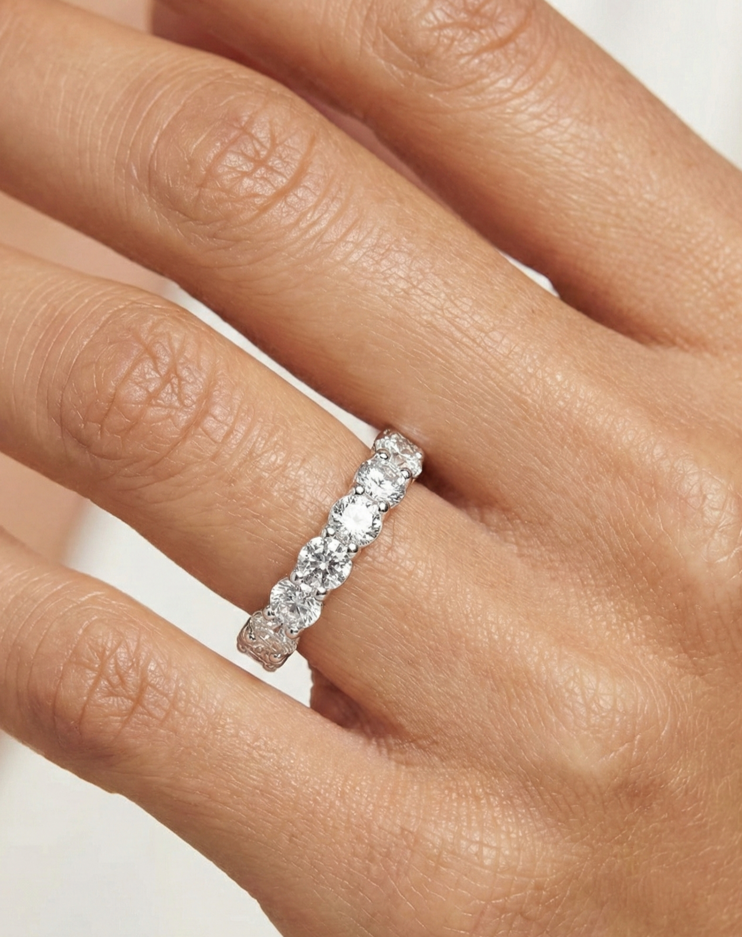 1.80 Ct Round Cut Lab-Grown Diamond Wedding Band – Gold