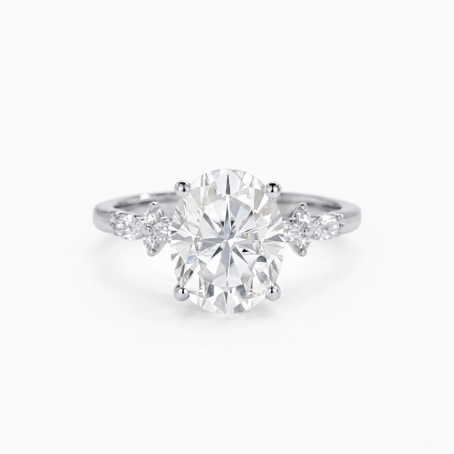 2.800 ct Vintage Oval Engagement Ring, 14K Solid Yellow Gold
