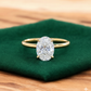 2.065ct Oval Lab Grown Diamond Engagement Ring • 14K Solid Yellow Gold Solitaire Ring