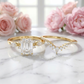 2.130ct Emerald Cut Lab-Grown Diamond Engagement Ring Set