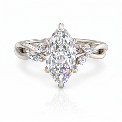 2.0 ct Marquise Lab Grown Diamond Engagement Ring