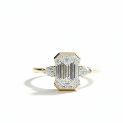 2 CT Emerald Cut Lab-Grown Engagement Ring