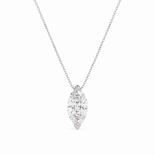 marquise pendant necklace