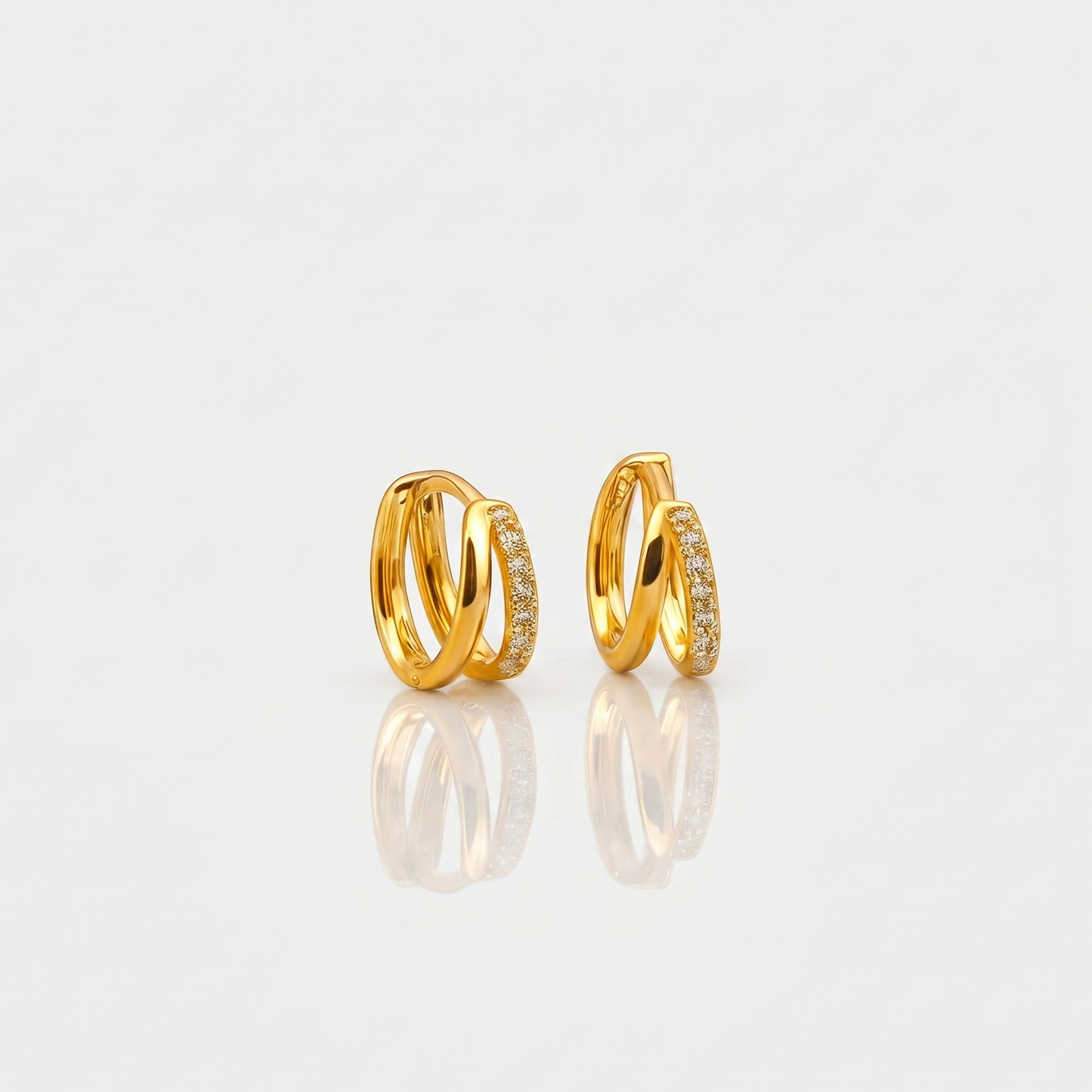Lab-Grown Diamond Crossover Huggie Hoop Earrings – Elegant