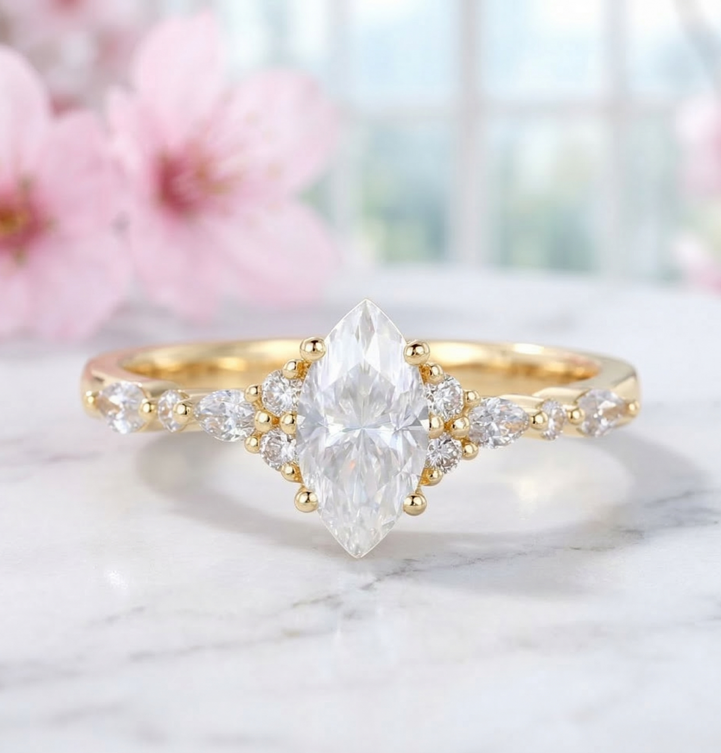 0.710ct Marquise Lab Grown Diamond Solitaire Engagement Ring