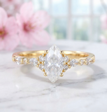 0.710ct Marquise Lab Grown Diamond Solitaire Engagement Ring