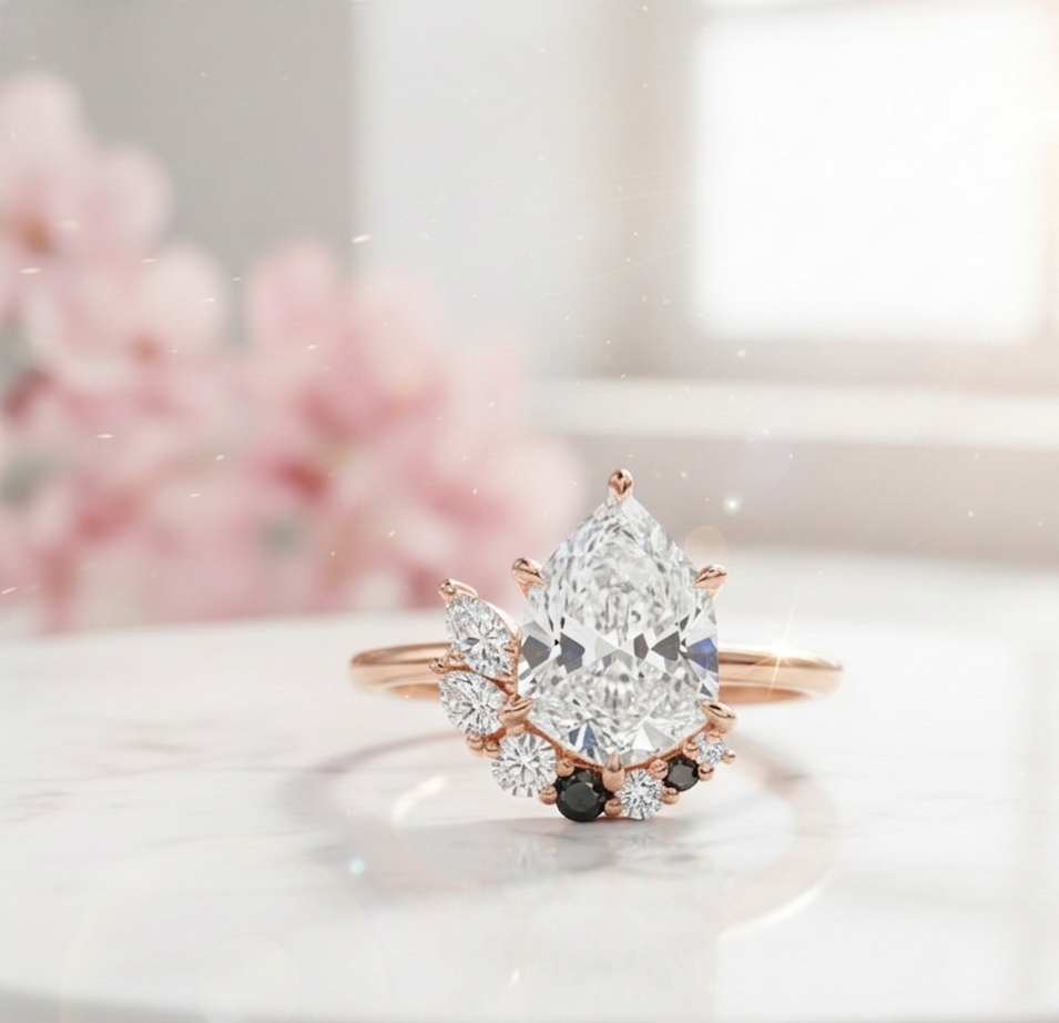 1.550ct Pear Cut Lab-Grown Diamond Engagement Ring