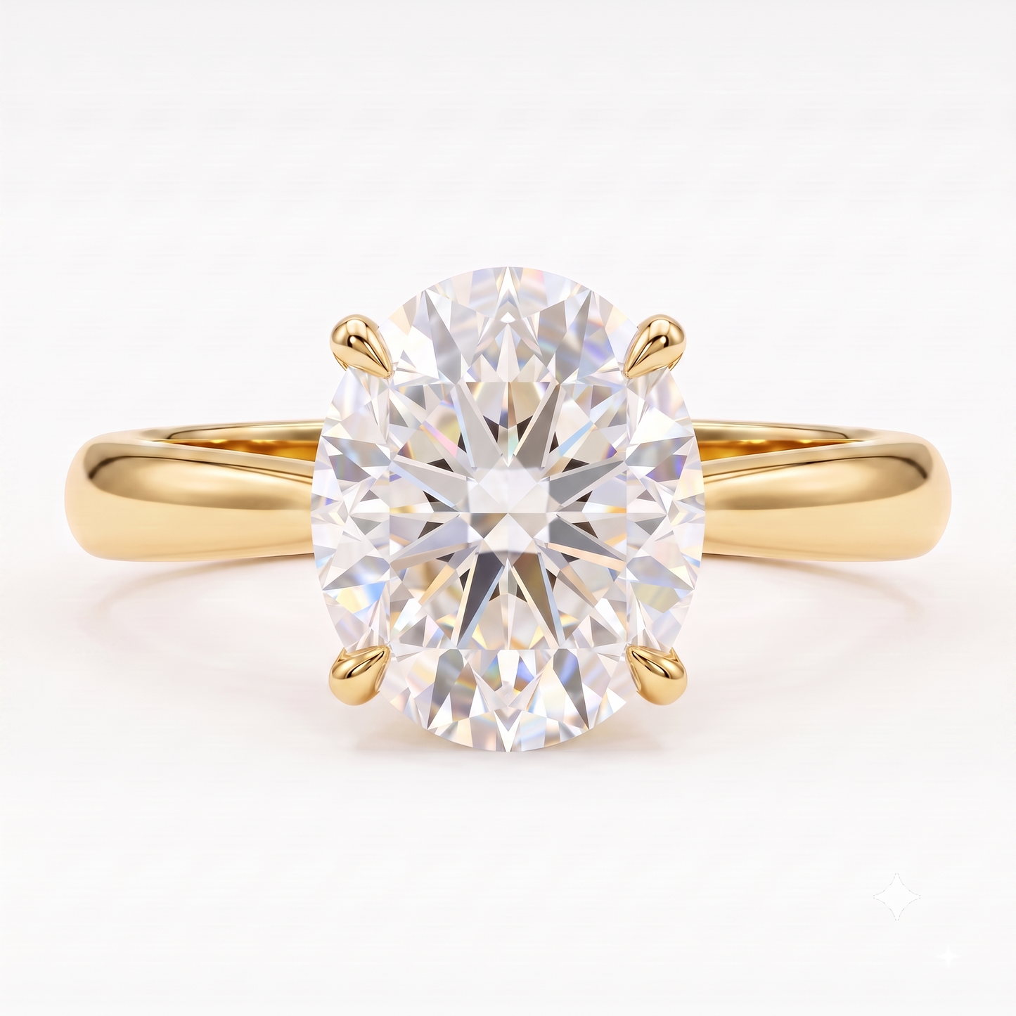 1.00CT Oval Cut Lab Grown Diamond Solitaire Engagement Ring