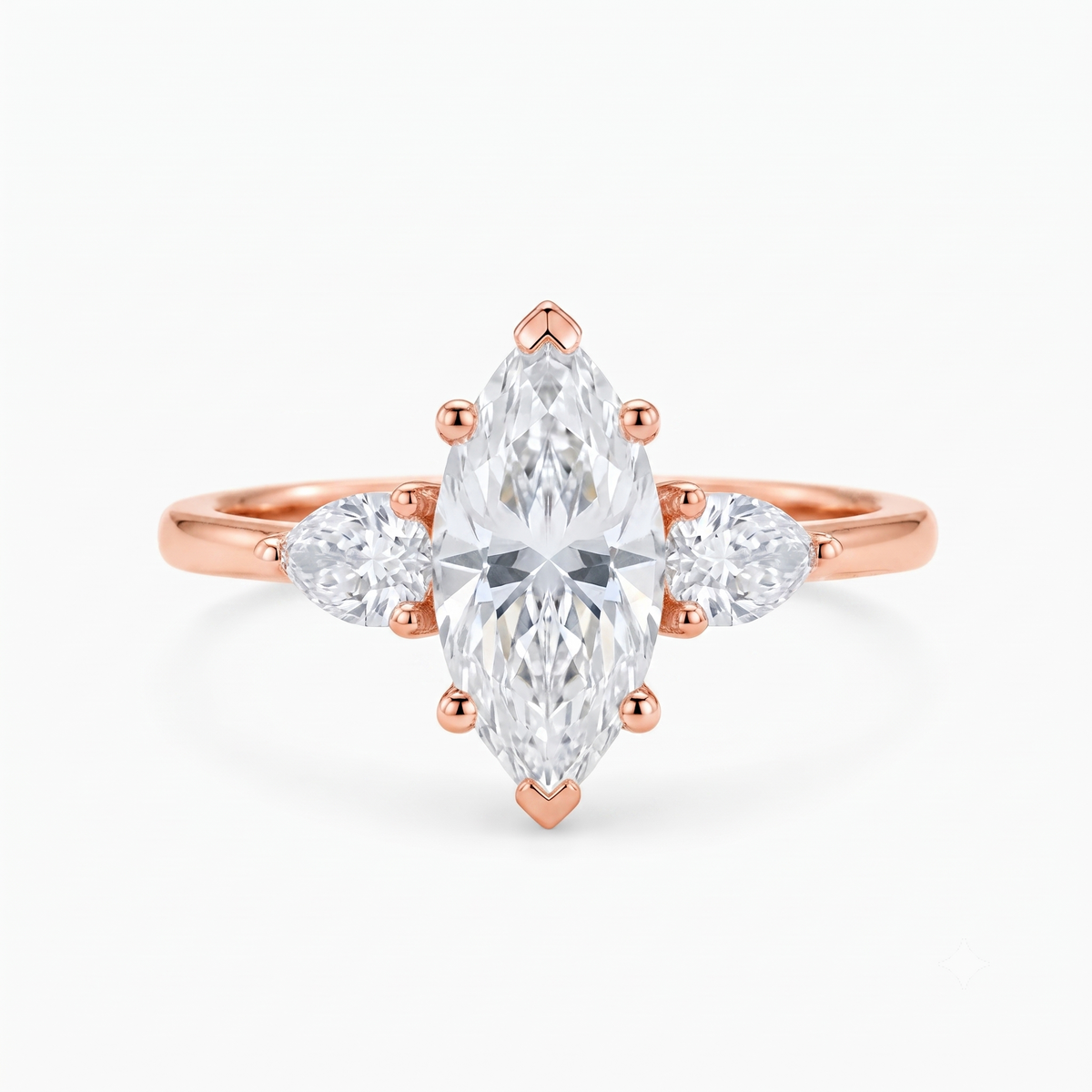 1.300 ct Vintage Marquise Lab Grown Diamond Engagement Ring