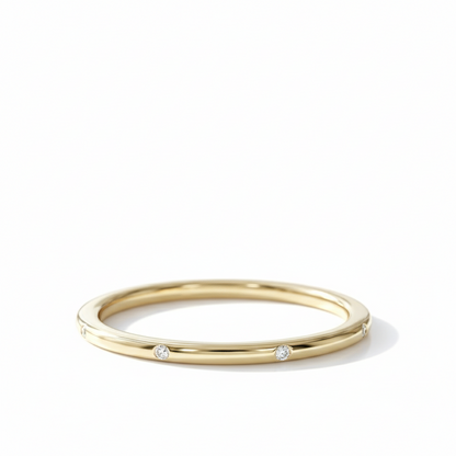0.020Ct Ultra Thin Gold Wedding Band