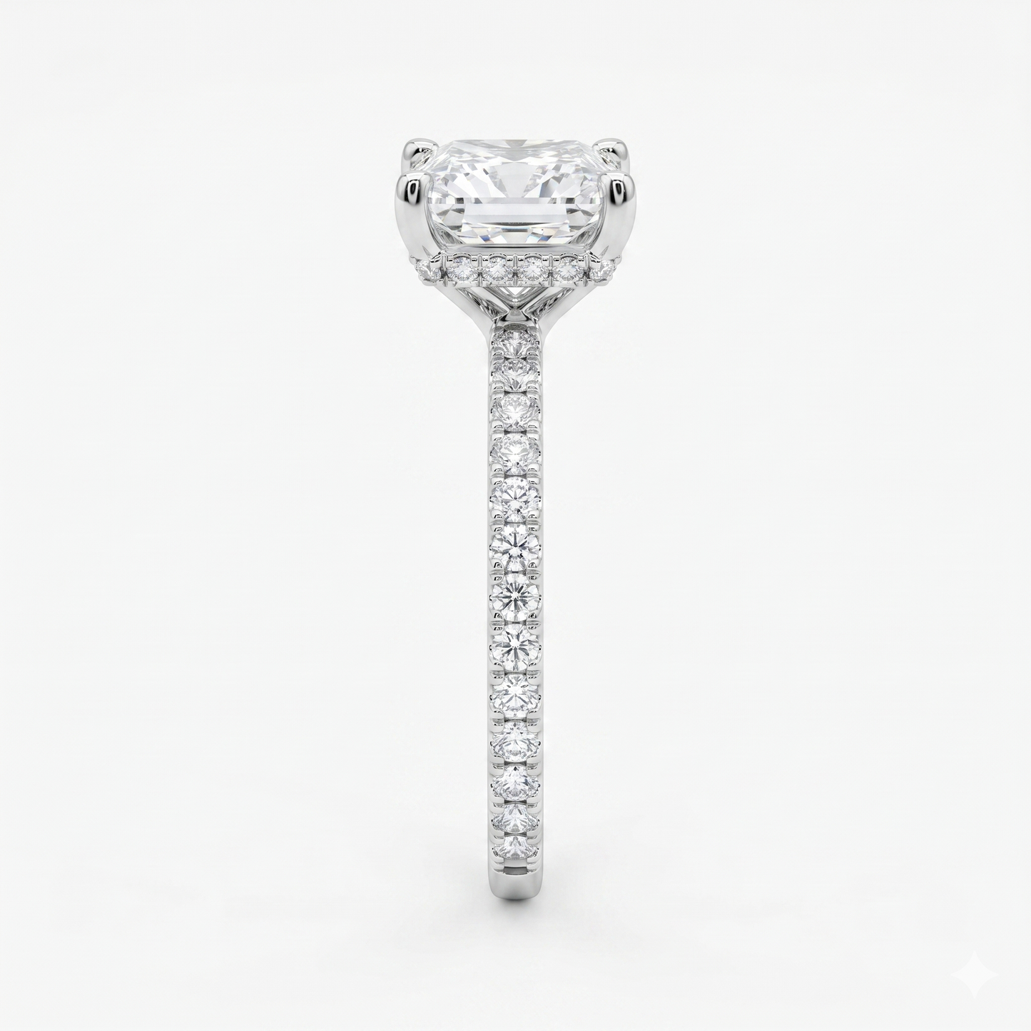 2.150 CT Princess Cut Lab Grown Diamond Engagement Ring, Solitaire Diamond Ring