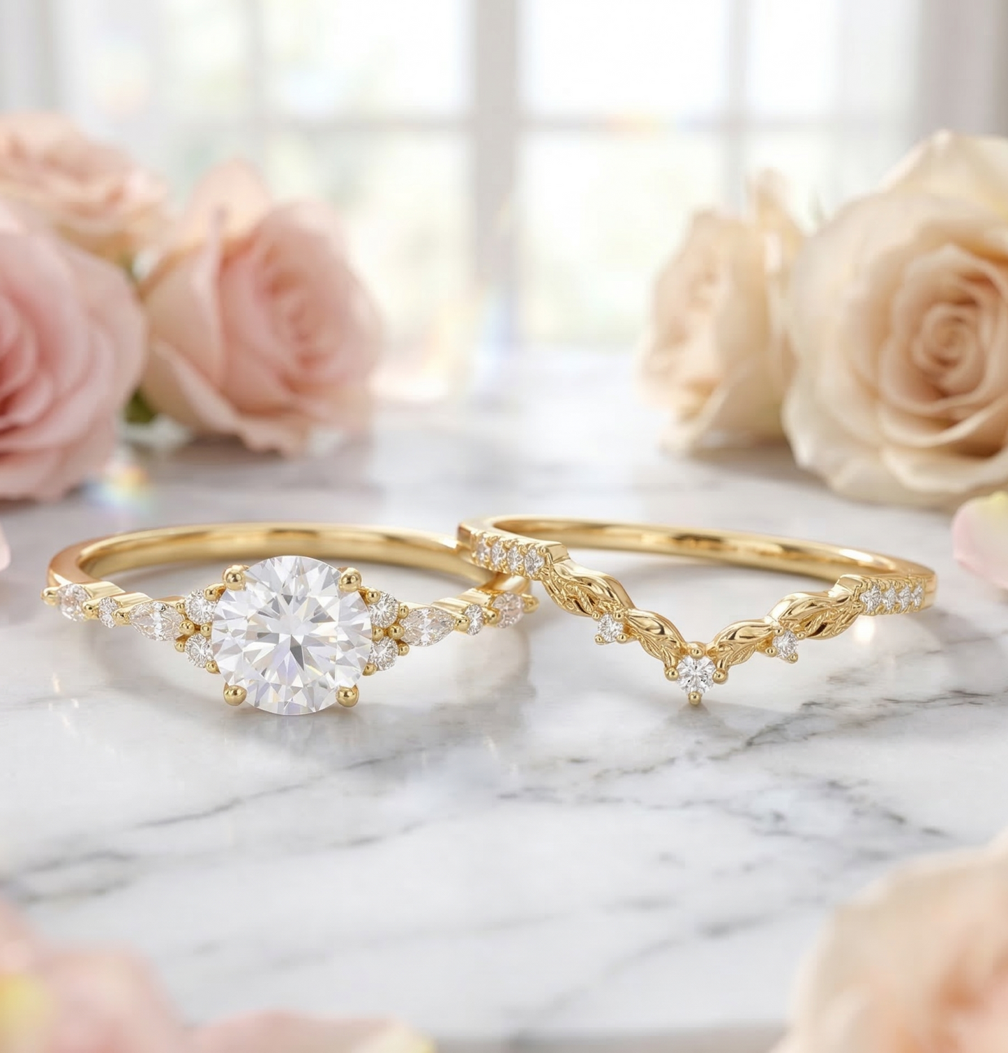 round cut diamond ring