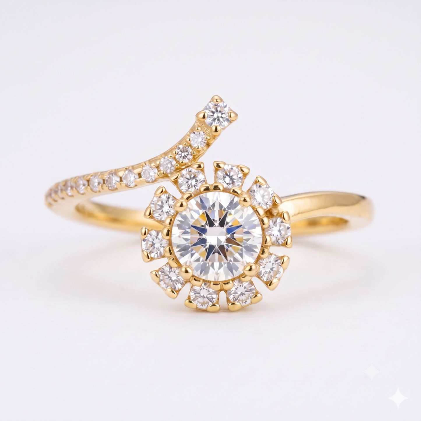 1.50CT Round Cut Lab-Grown Halo Engagement Ring