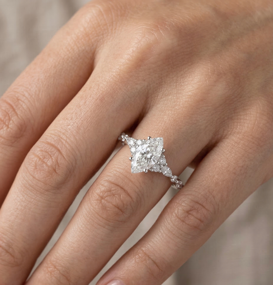0.710ct Marquise Lab Grown Diamond Solitaire Engagement Ring