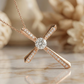 1.50Ct Cushion Lab-Grown Cross Necklace