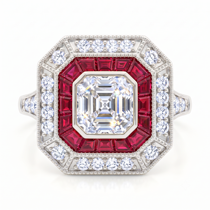asscher cut diamond engagement rings​

