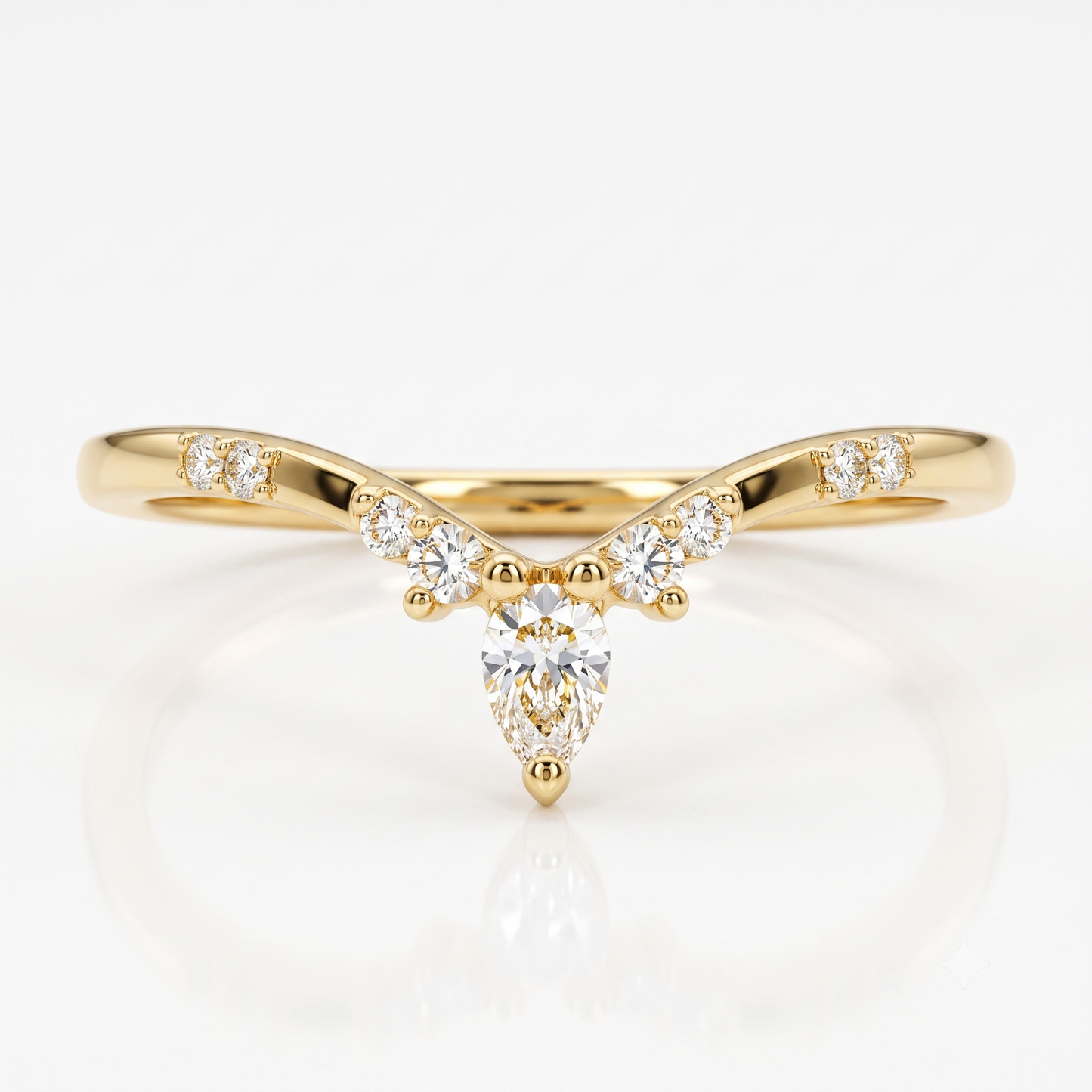 curved band engagement ring​


