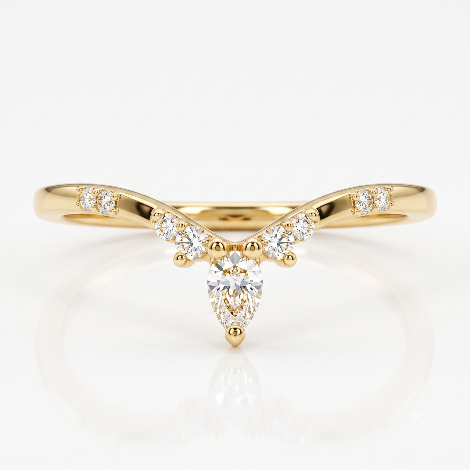 curved band engagement ring​

