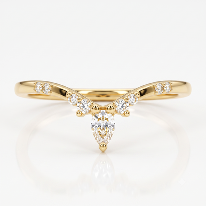 curved band engagement ring​


