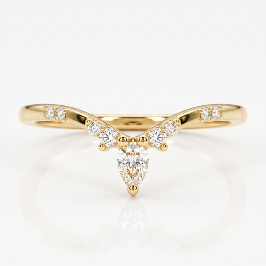 curved band engagement ring​

