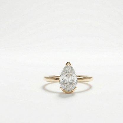 1.25 ct Pear Lab-Grown Engagement Ring - Elegant Solitaire