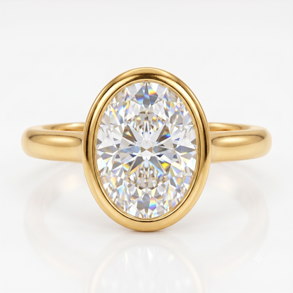 1.25 Ct Oval-Cut Lab Diamond Ring – Rose Gold Solitaire Elegance