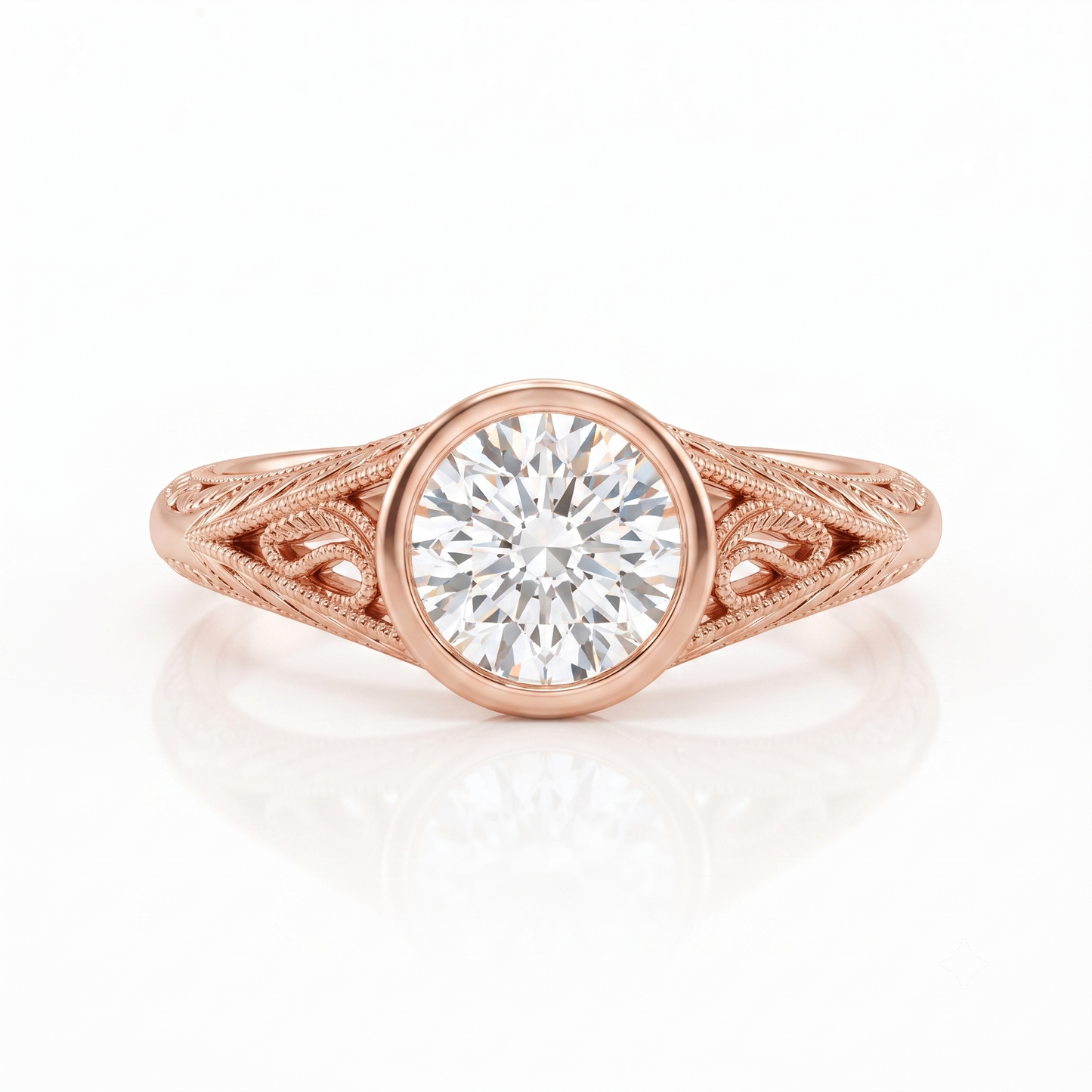 Vintage 1.50CT Round Cut Lab-Grown Ring