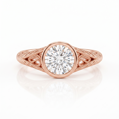 Vintage 1.50CT Round Cut Lab-Grown Ring