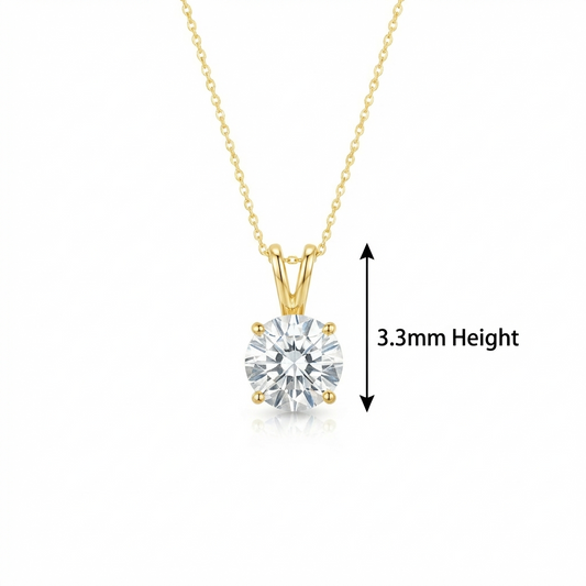 0.13 CT round cut diamond necklace – simple & timeless