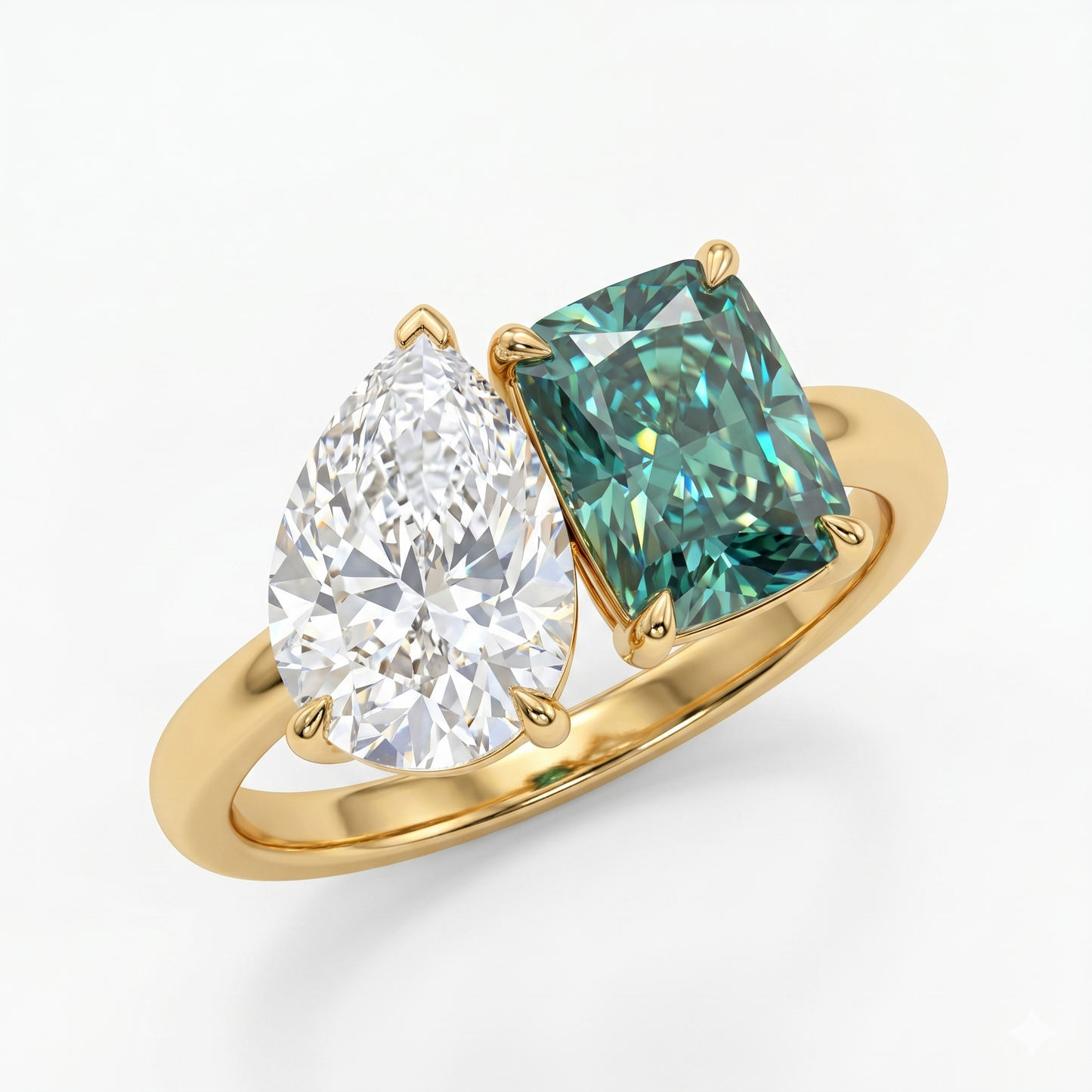 Pear And Emerald Cut Toi Et Moi Lab-Grown Ring