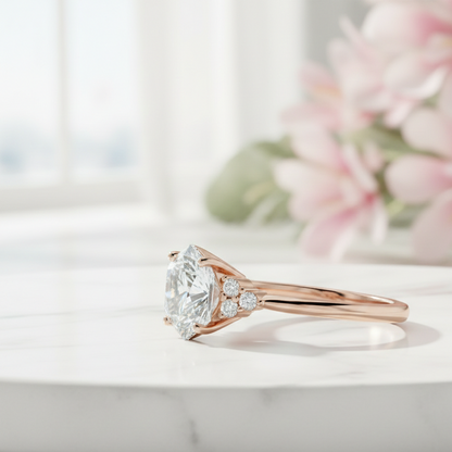 1.56ct Hexagon Cut Lab-Grown Engagement Ring