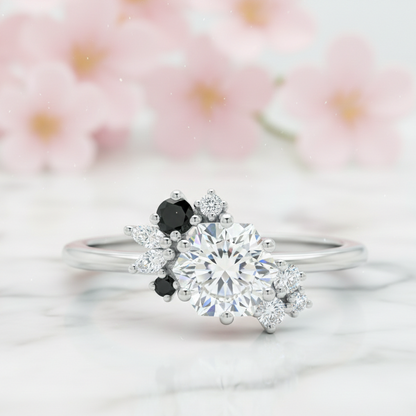 1.00ct Hexagon Cut Engagement Ring