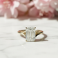 moissanite engagement rings emerald cut