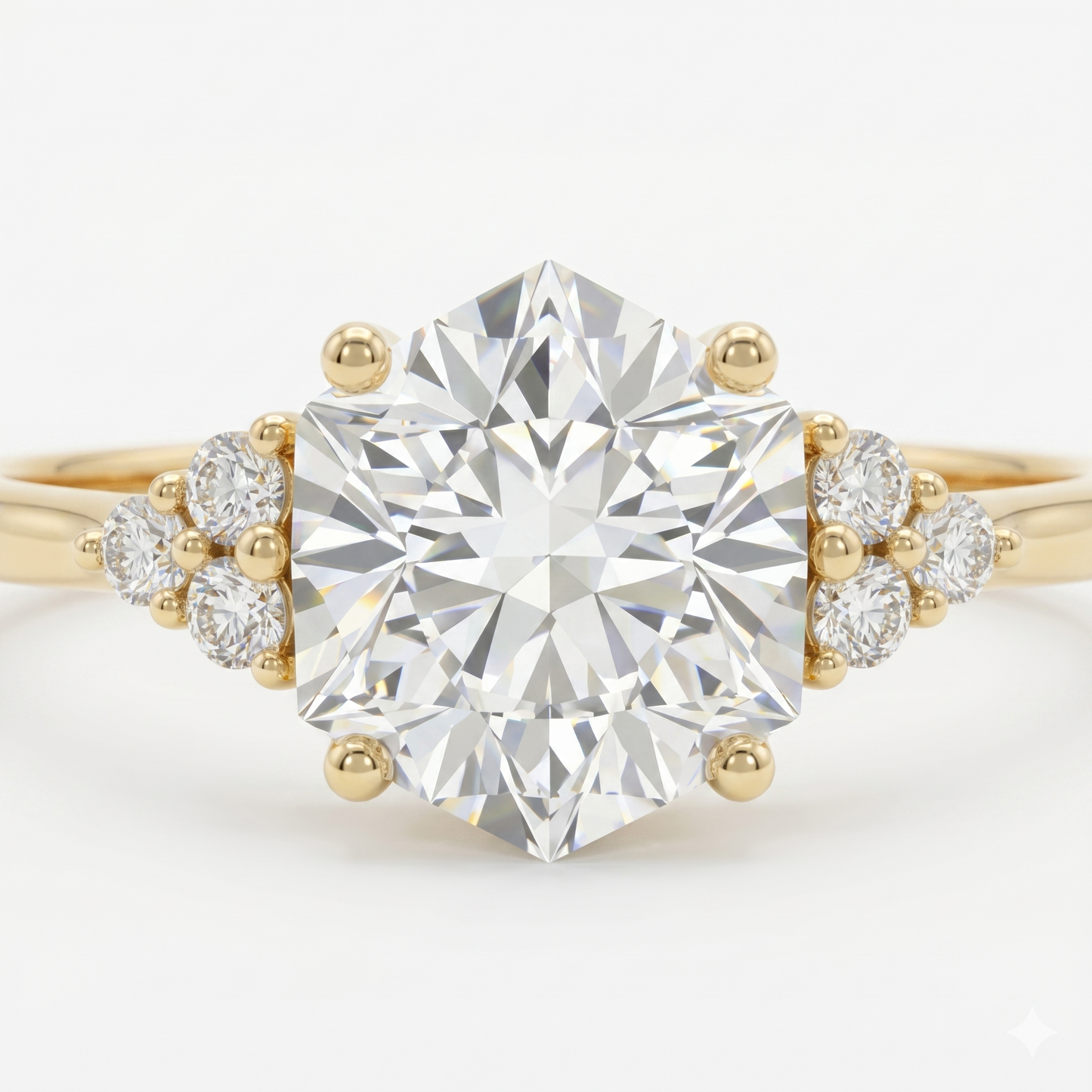 1.56ct Hexagon Cut Lab-Grown Engagement Ring