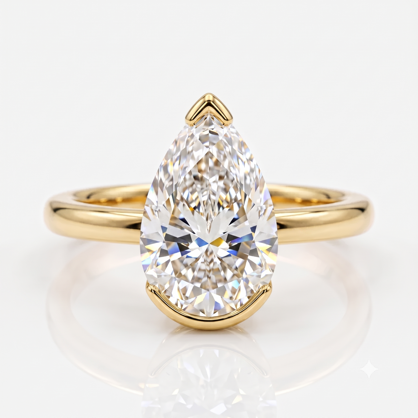 1.25 ct Pear Lab-Grown Engagement Ring - Elegant Solitaire