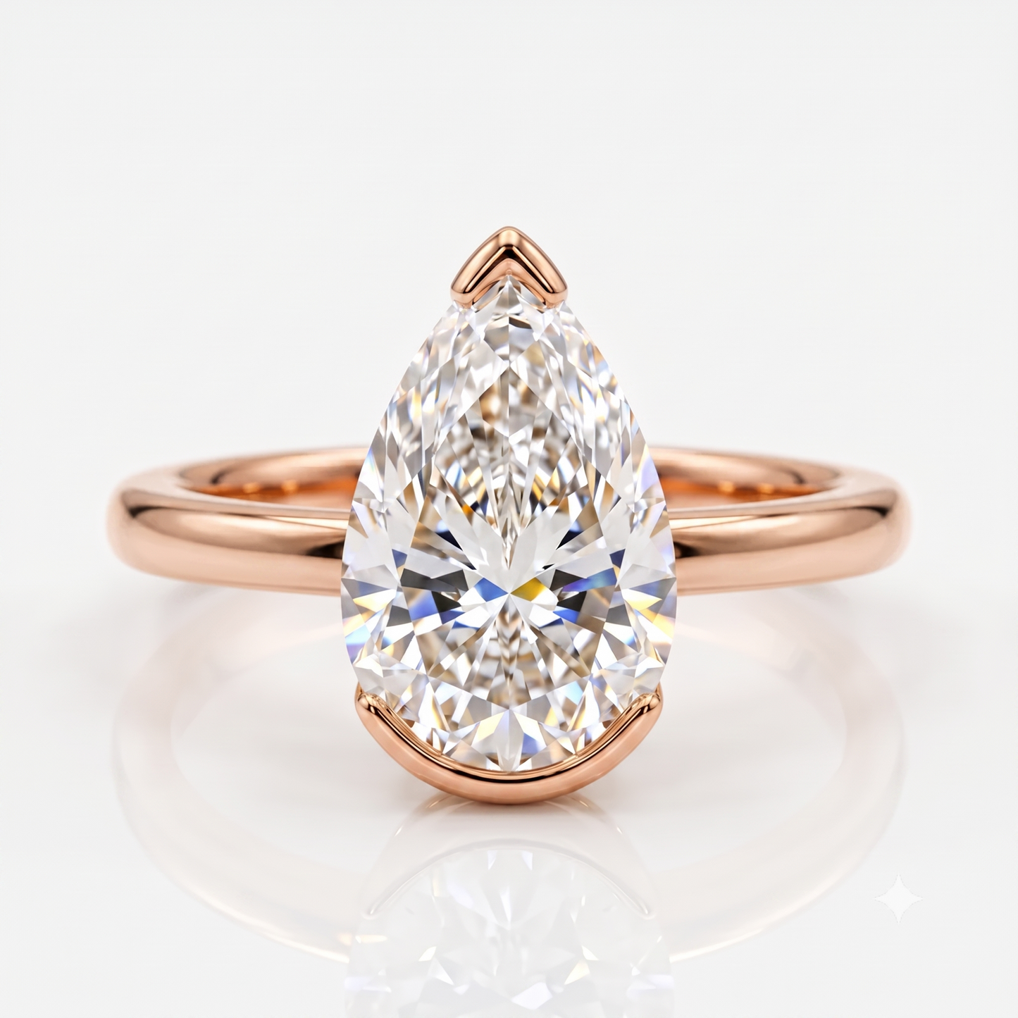 1.25 ct Pear Lab-Grown Engagement Ring - Elegant Solitaire