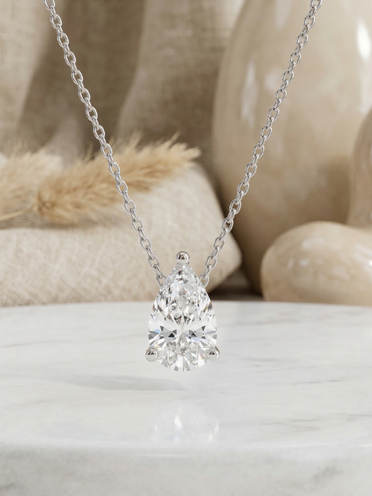 pear shaped diamond pendant​

