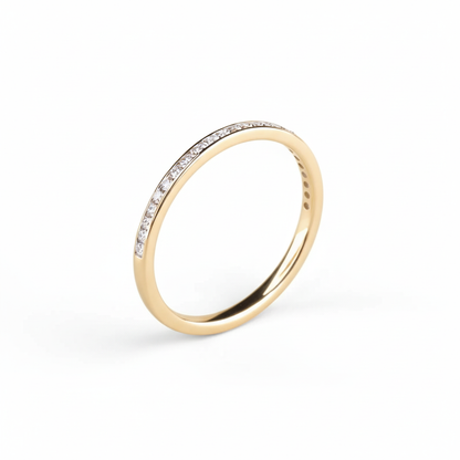 0.180Ct Lab-Grown Wedding Band Channel Set Diamond Ring