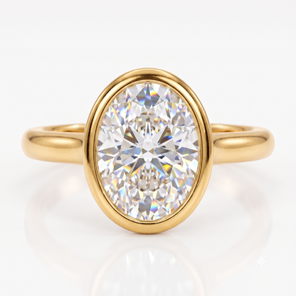 1.25 Ct Oval-Cut Lab Diamond Ring – Rose Gold Solitaire Elegance