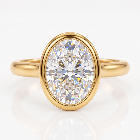 1.25 Ct Oval-Cut Lab Diamond Ring – Rose Gold Solitaire Elegance